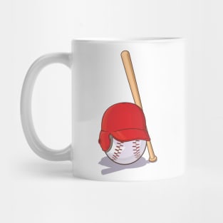 Baseball s Ball with Helmet and Bat Mug